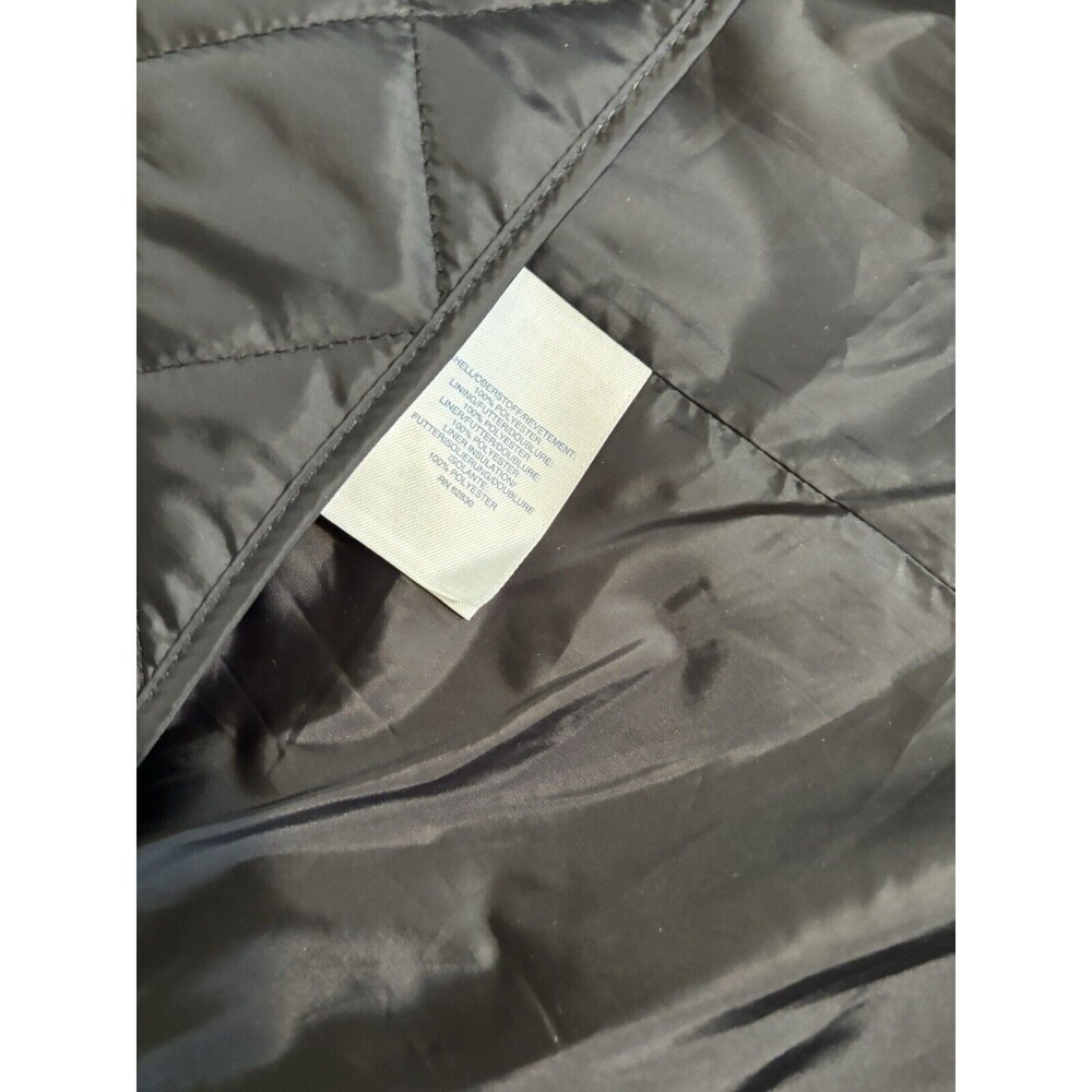 Lands' End Black Trench Coat medium petite, no belt - Picture 10 of 12
